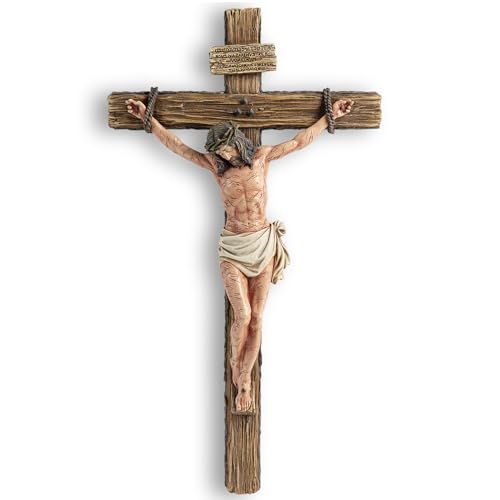 14" H Realistic Crucifix Wall Cross W7697