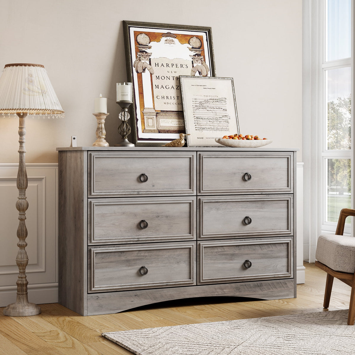 6 Drawer Wood Dresser C178021
