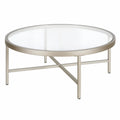 36" Wide Round Glass Top Coffee Table T2894