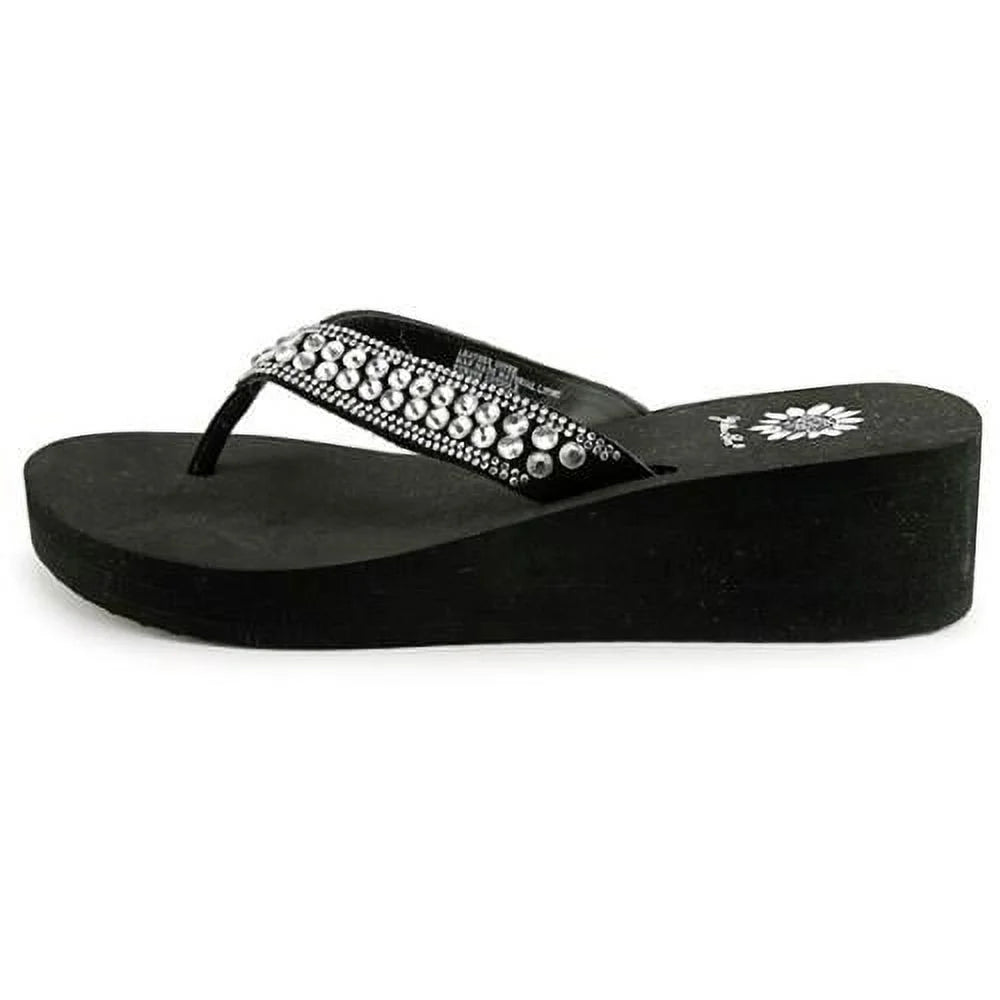 Womens Leather Split Toe Platform Sandals E42724
