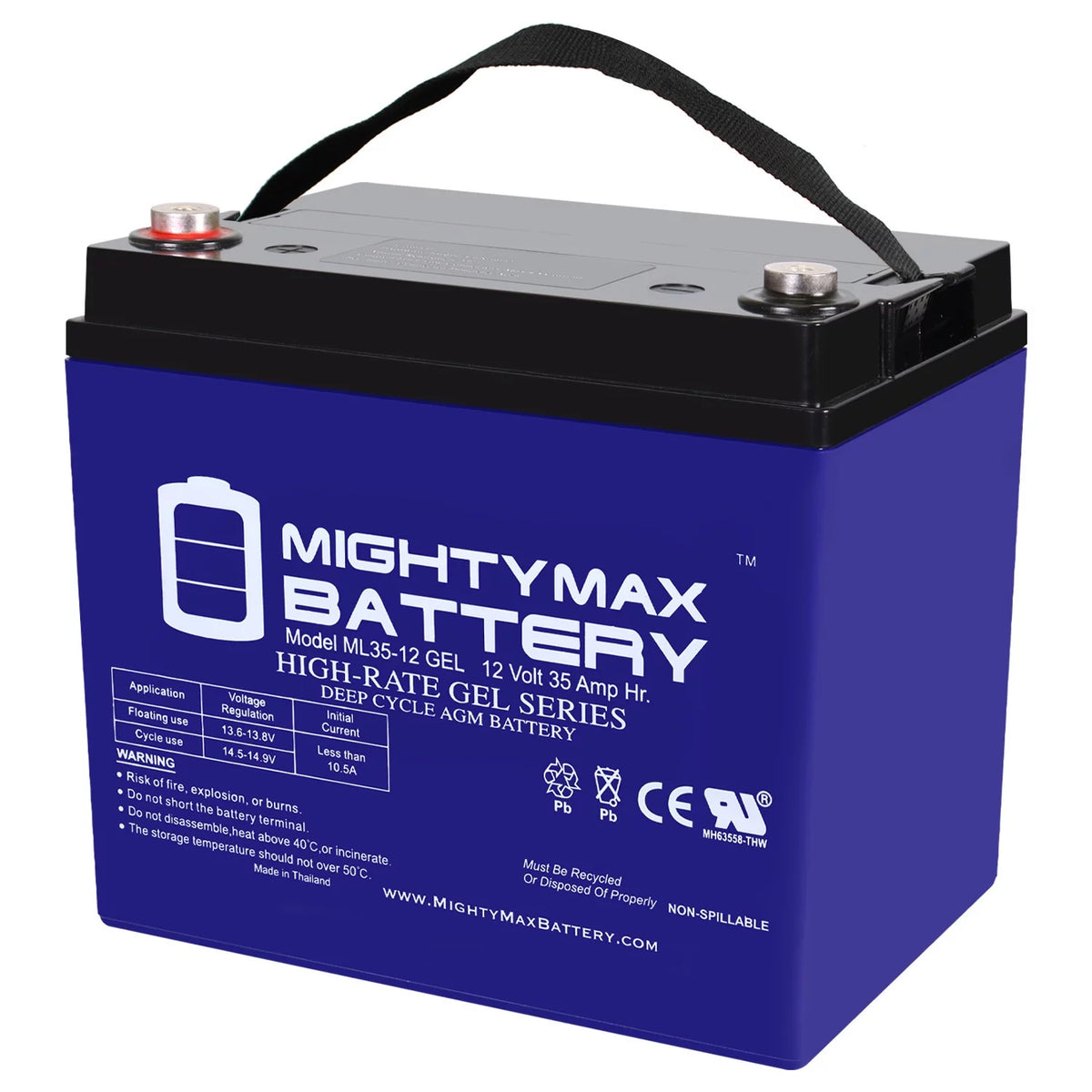12V 35AH GEL Replacement Battery T890