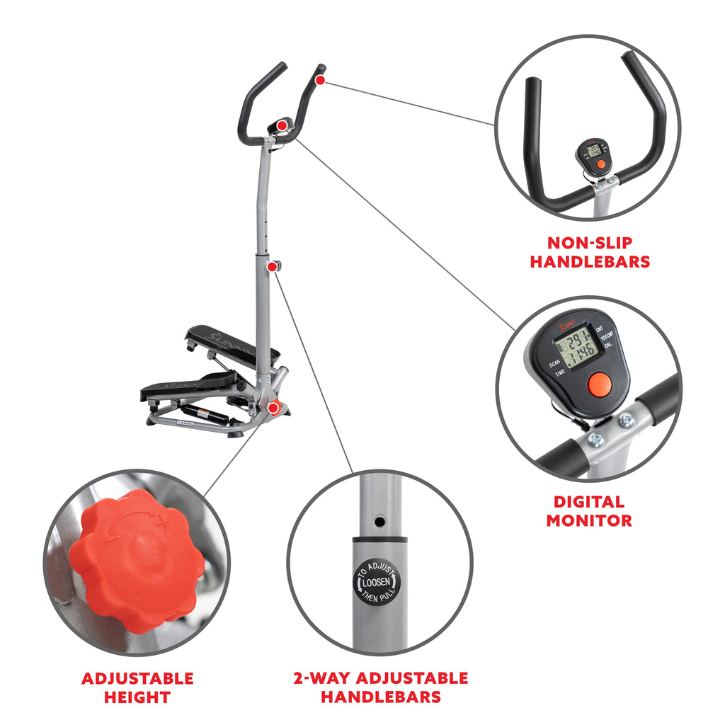 Mini Twister Stair Stepper Climber Machine with Handlebar O626