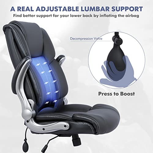 Executive Ergonomic Chair with Bonded Leather, High Back Adjustable Height A990790