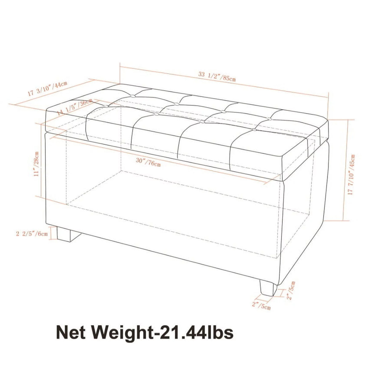 Medium Storage Ottoman Bench R591770