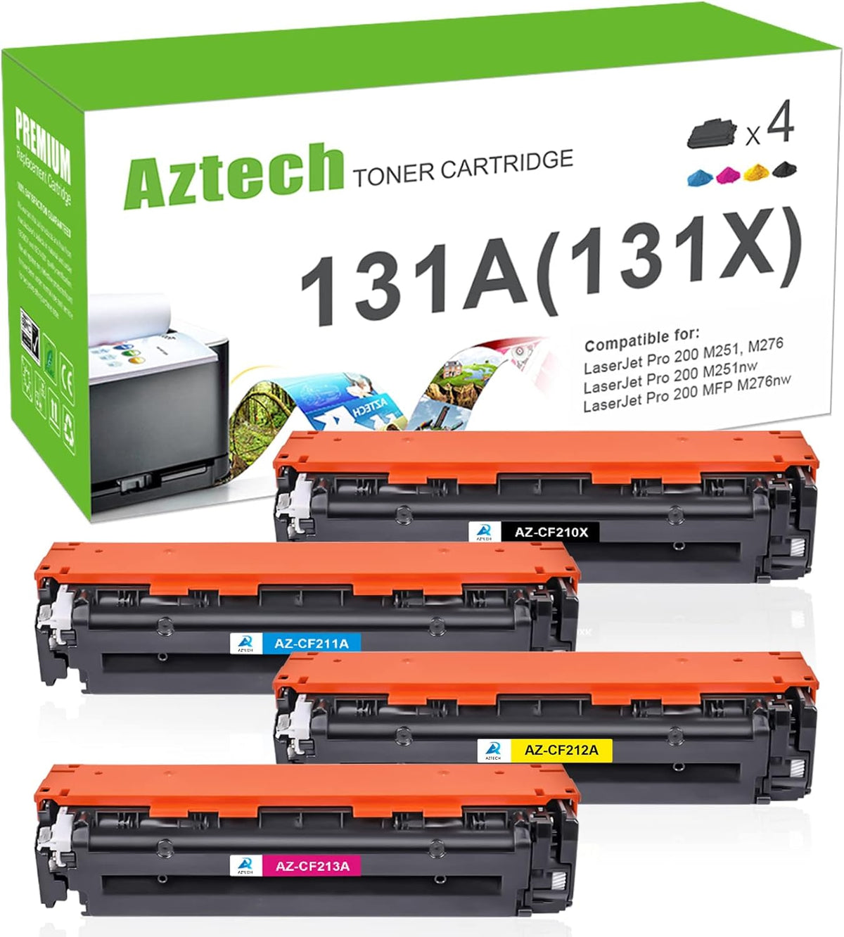 4-Pack Black Cyan Yellow Magenta Toner Cartridge W912055