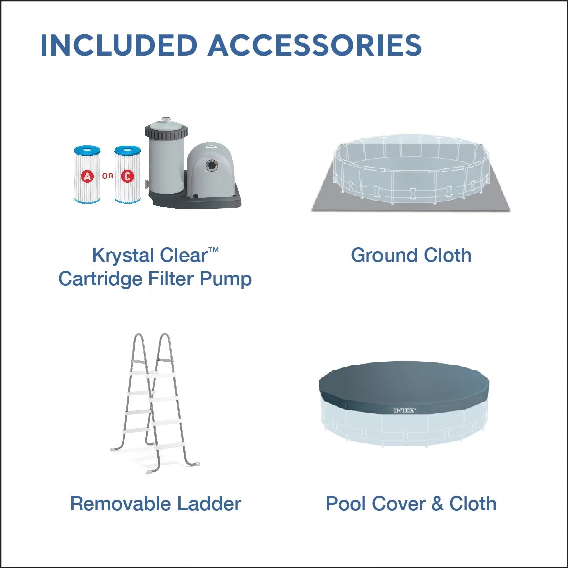 16ft x 48in Above Ground Swimming Pool with Pump S8531