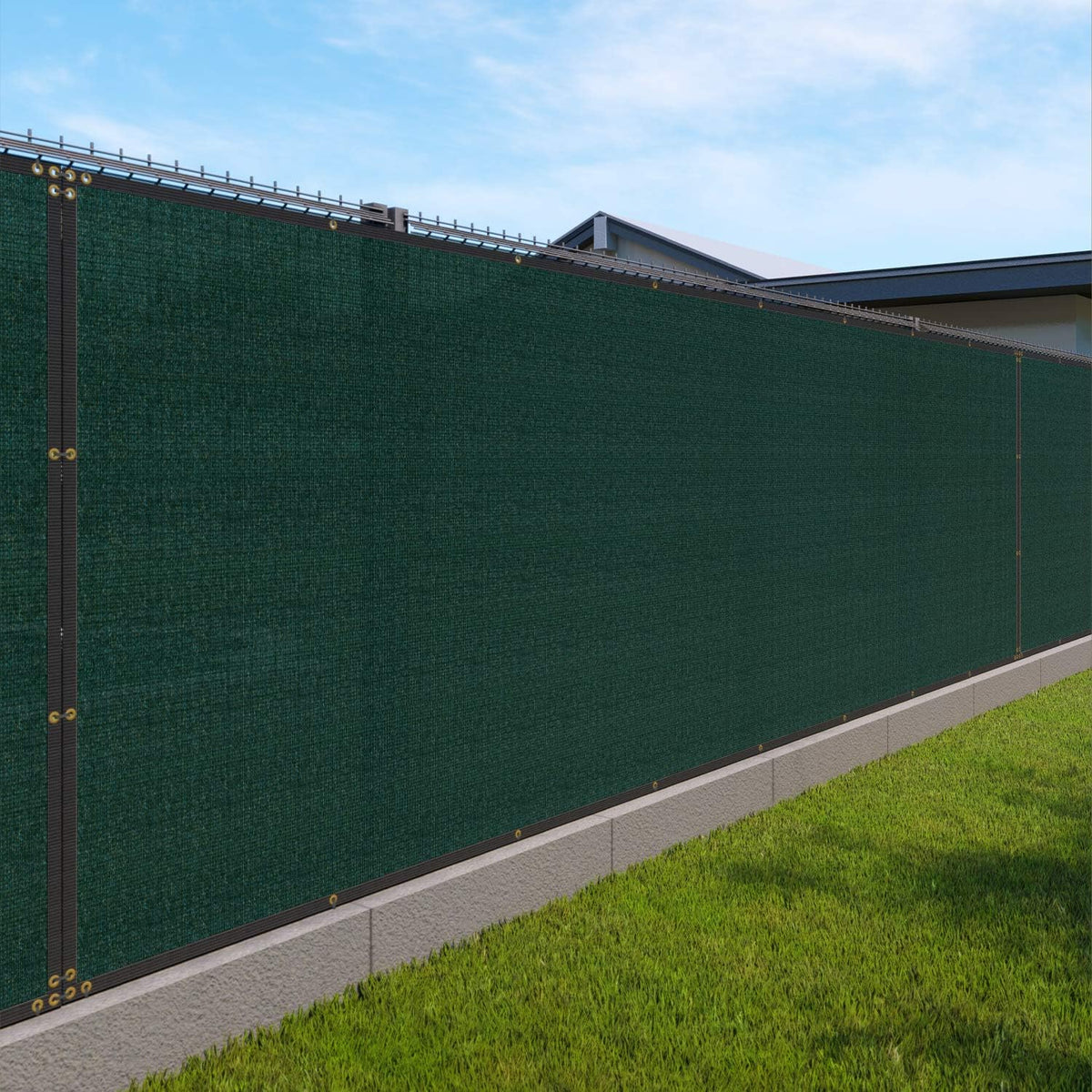 15' x 27' Green Heavy Duty Fence Privacy Screen Mesh Fabric G100