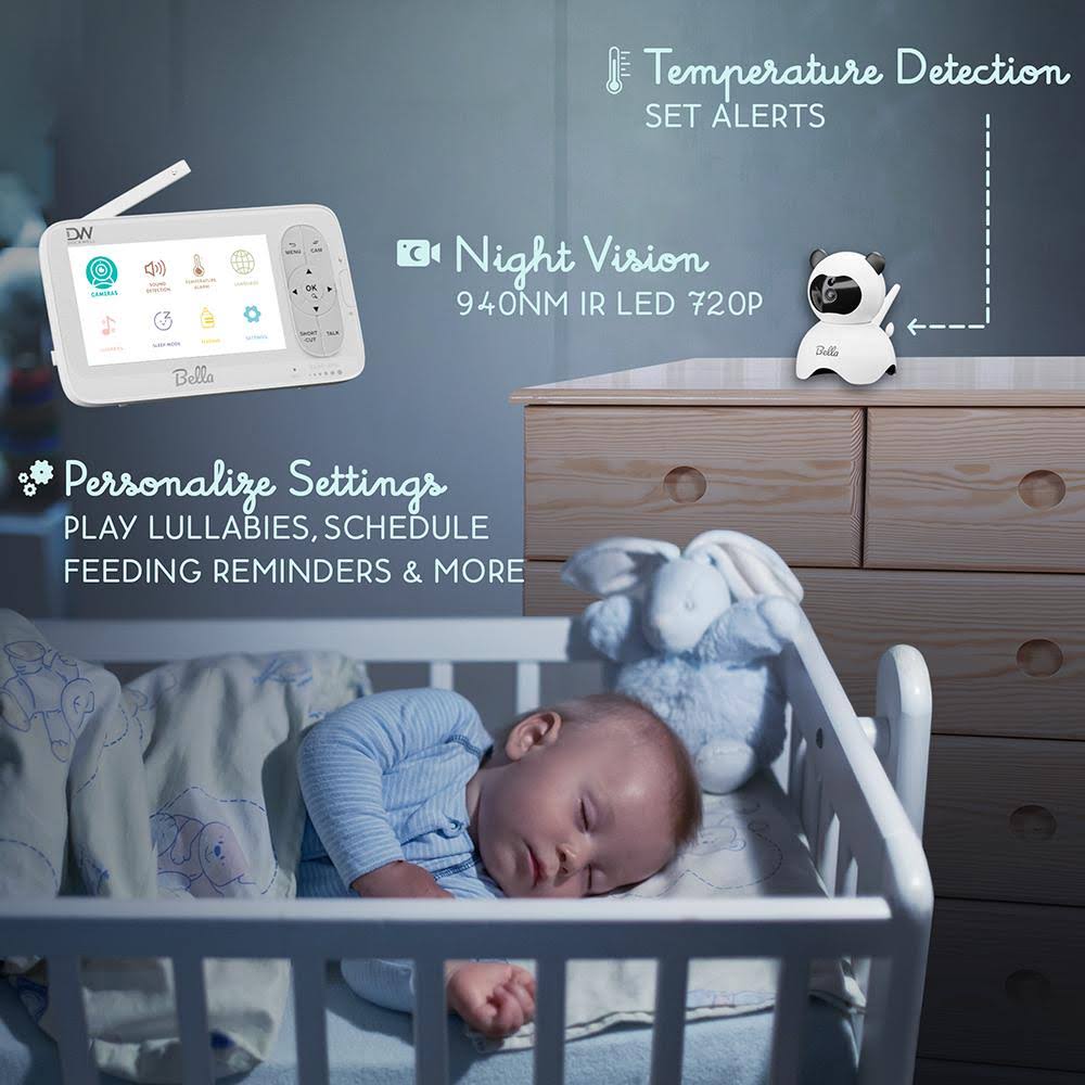 Video Baby Monitor 5 LCD Camera 2 Way Audio Night Vision V69483