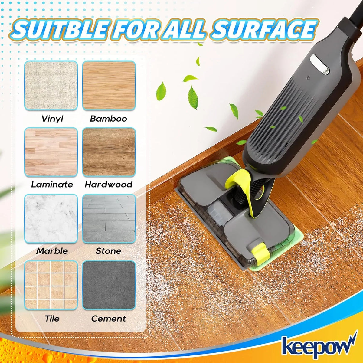 1+3+6 Pads Washable Vacuum Mop Pad Refills W378018