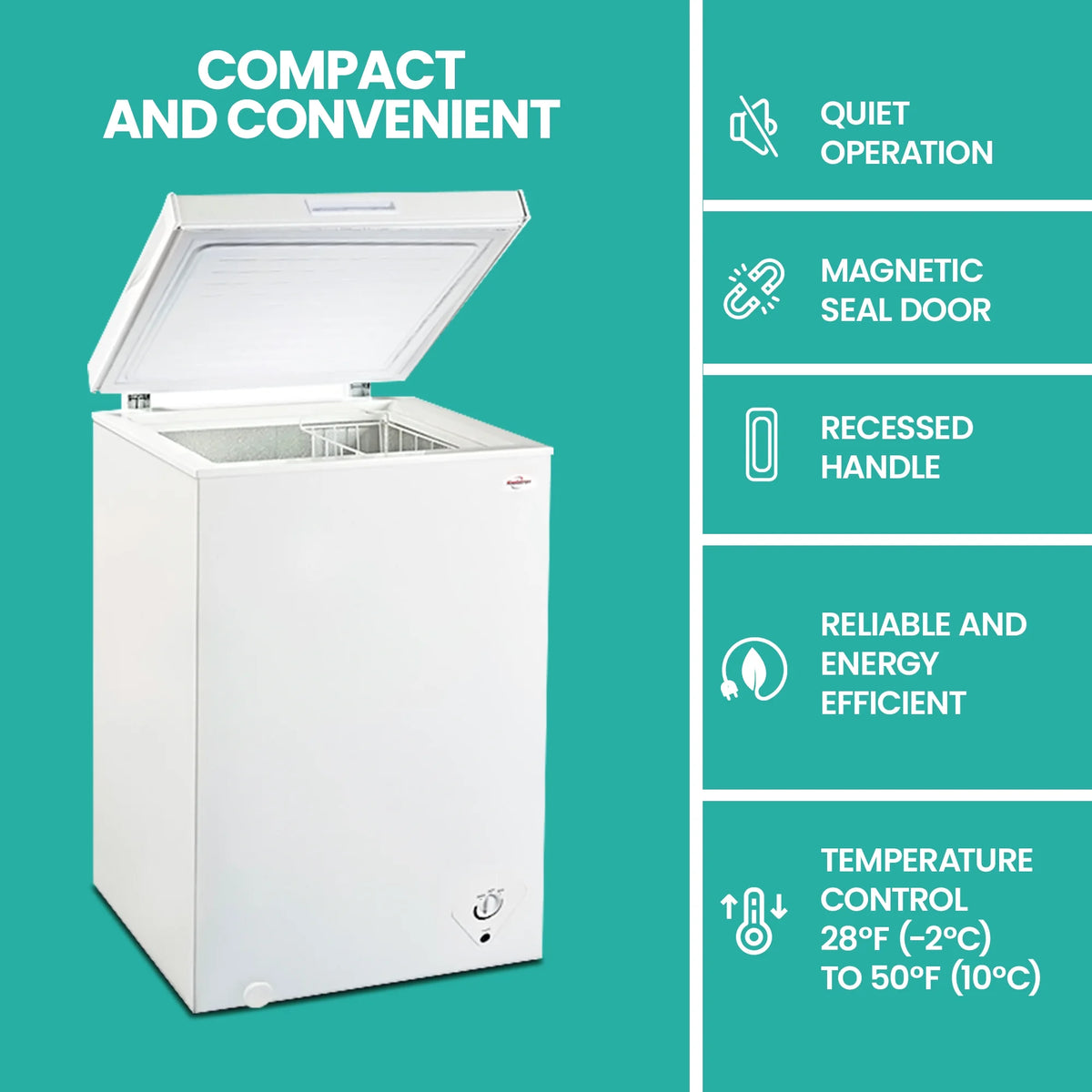 3.5 cu ft White Manual Defrost Chest Freezer Y4815