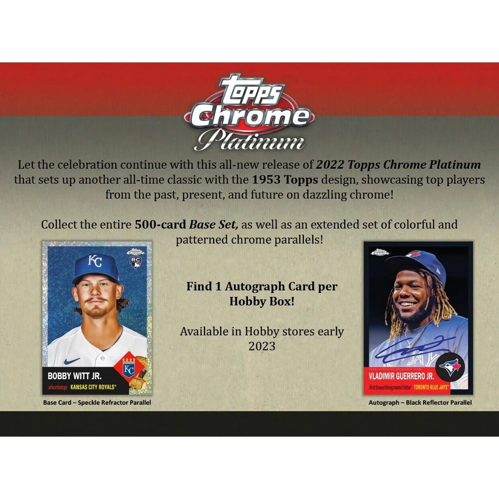 2022 Chrome Platinum Baseball Trading Card Hobby Box 24 Packs X41823