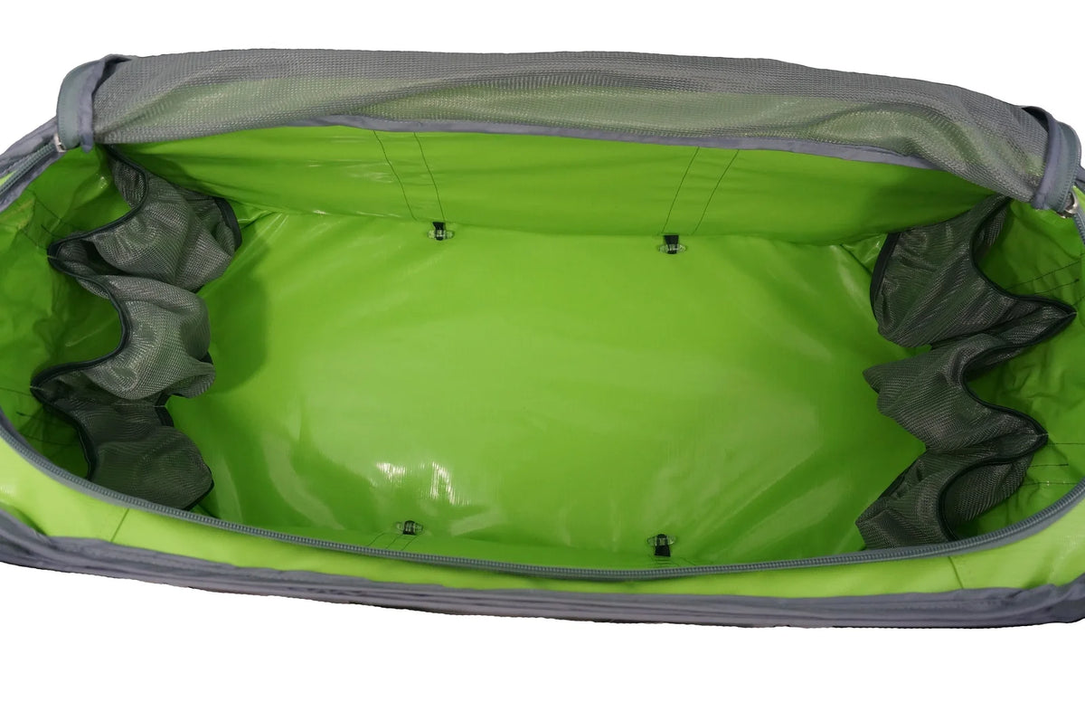 Heavy Duty Trunk Organizer Cargo Bag with Lime Green / Silver B24395