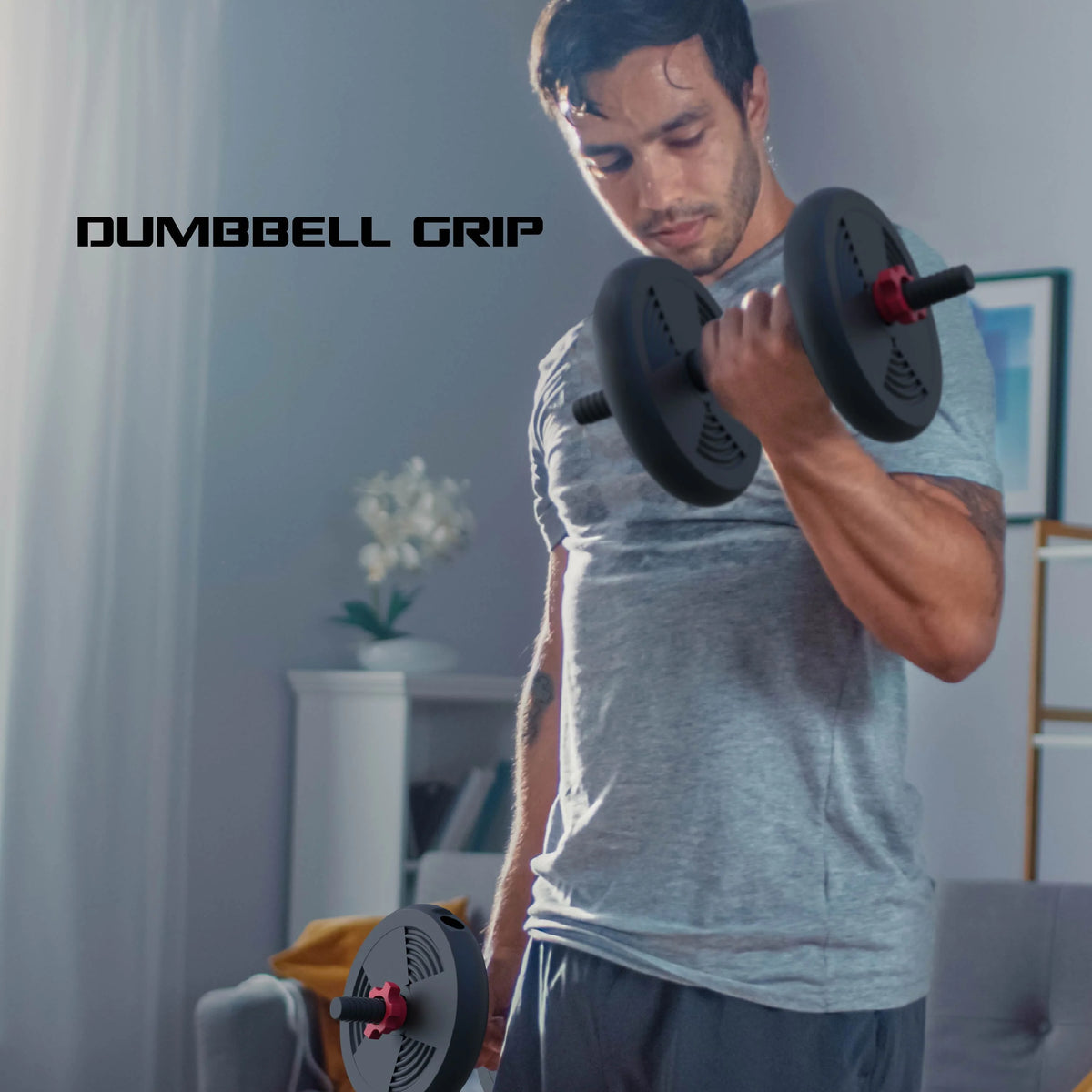 60 lbs Adjustable Dumbbell, Barbell, and Kettlebell Weight Set K842