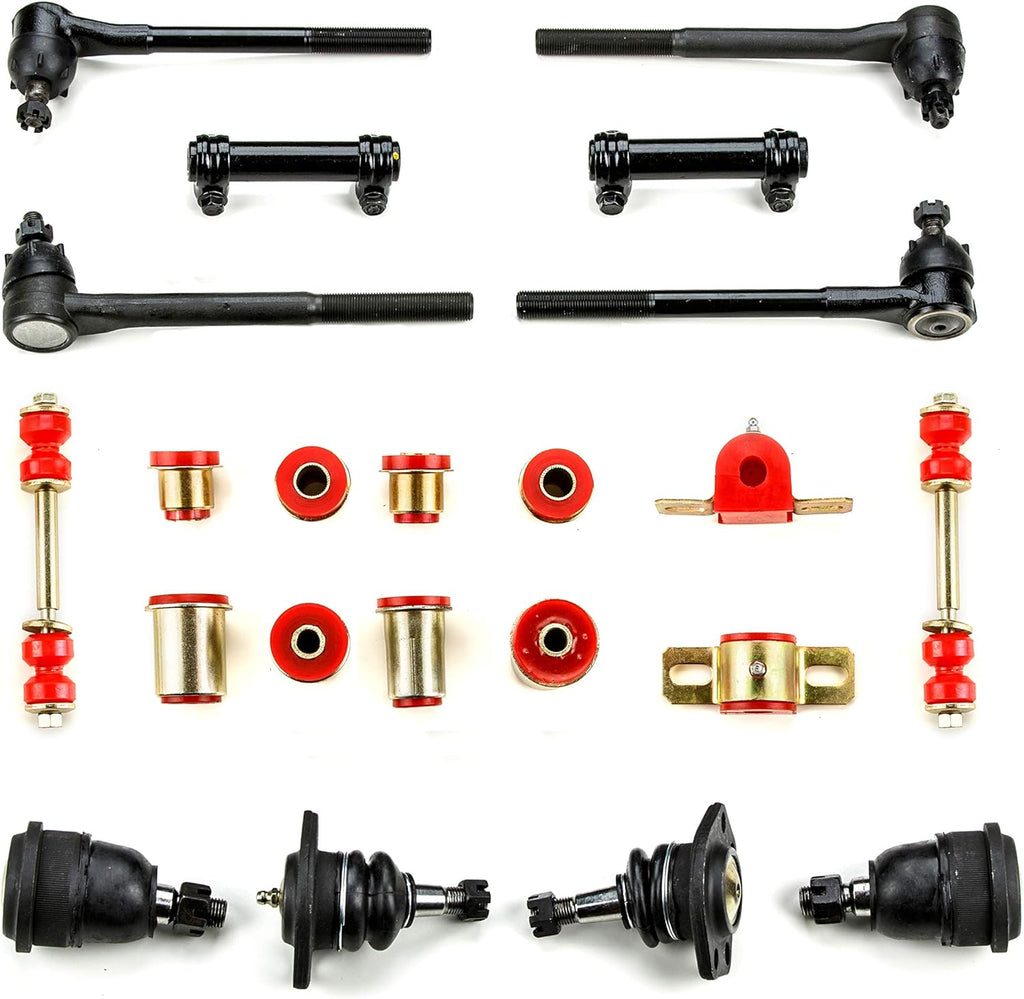Red Polyurethane Front End Suspension Rebuild Kit (22 Piece Kit) W2971