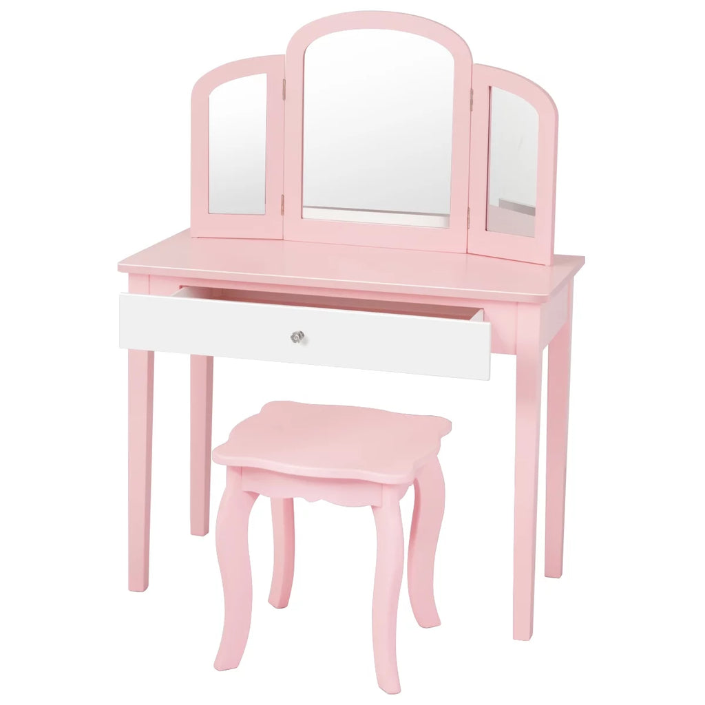 Kids Vanity Set with Mirror White Y10388