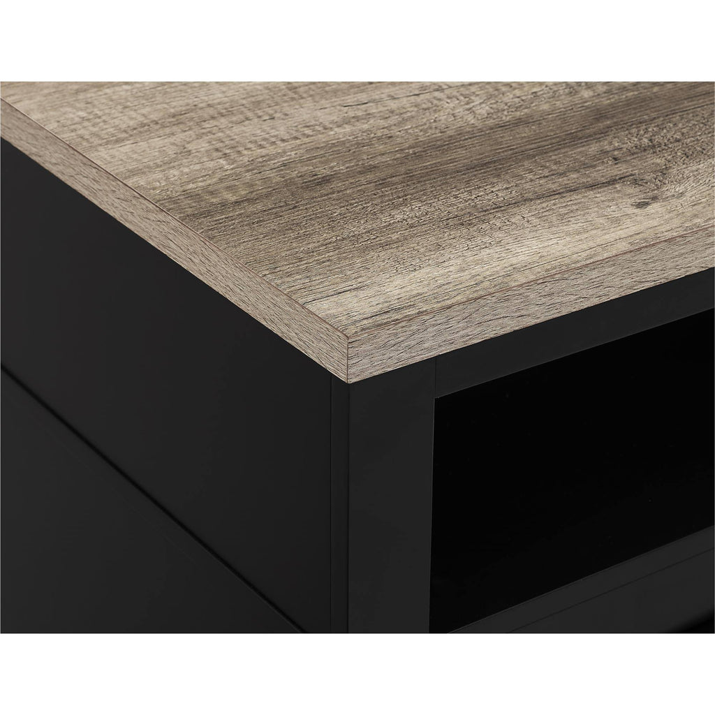 Black Electric Fireplace TV Stand F589