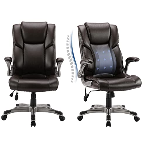 Executive Ergonomic Chair with Bonded Leather, High Back Adjustable Height A990790