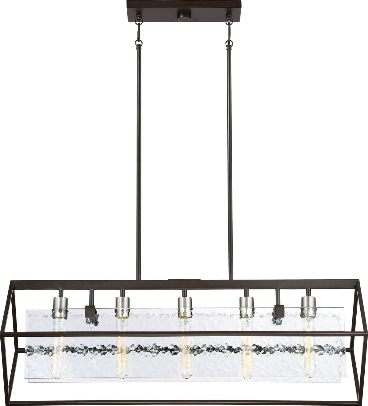 5 Light Western Bronze Island Chandelier Y451