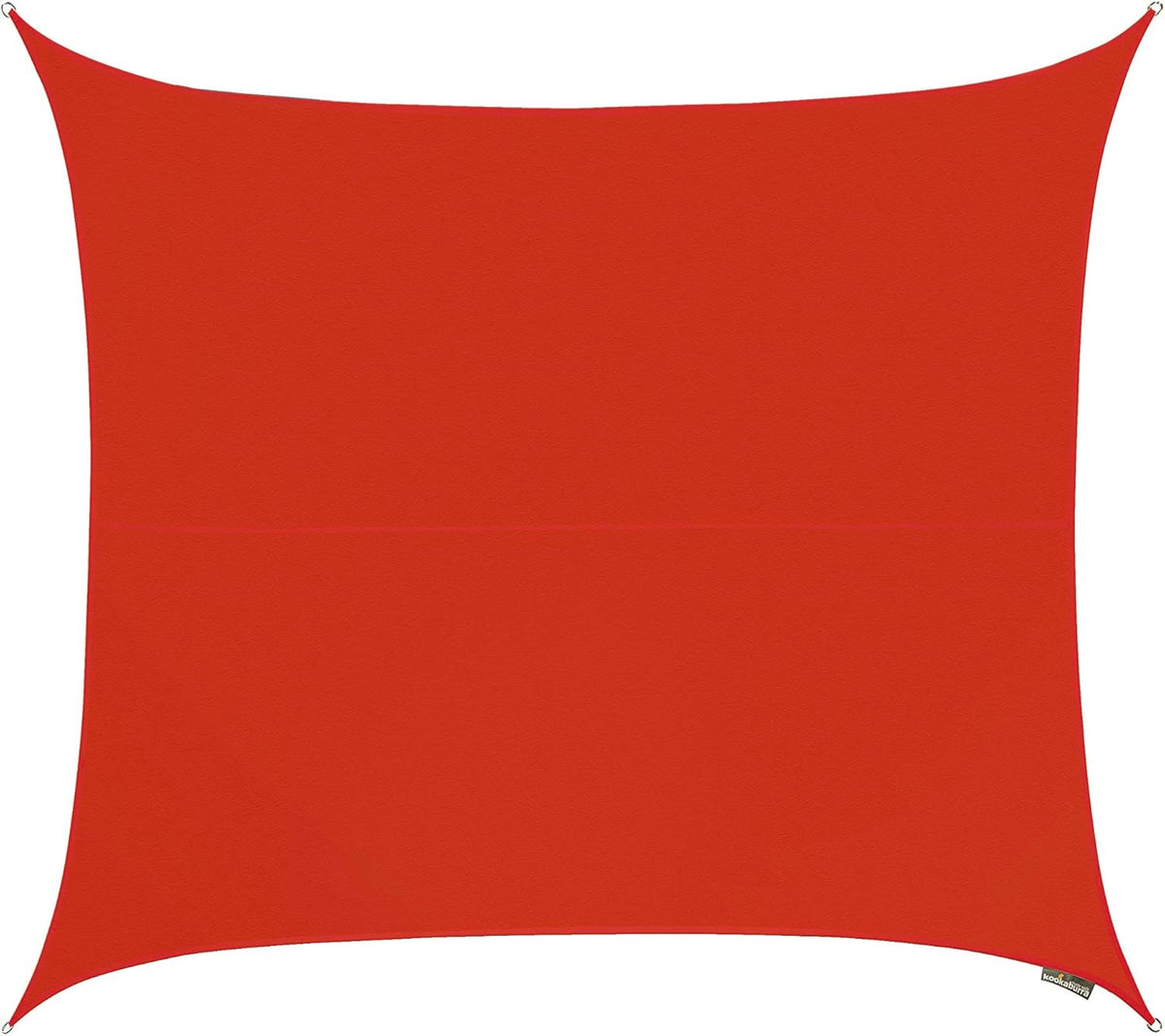 Waterproof Red Sun Shade Sail Canopy 9ft 10 x 6ft 7 Rectangle X5907