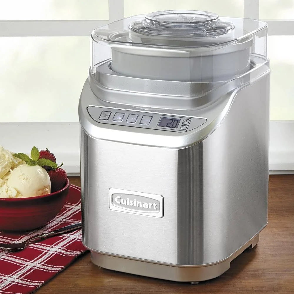 2QT Ice Cream Maker with LCD Screen Stainless Steel G735