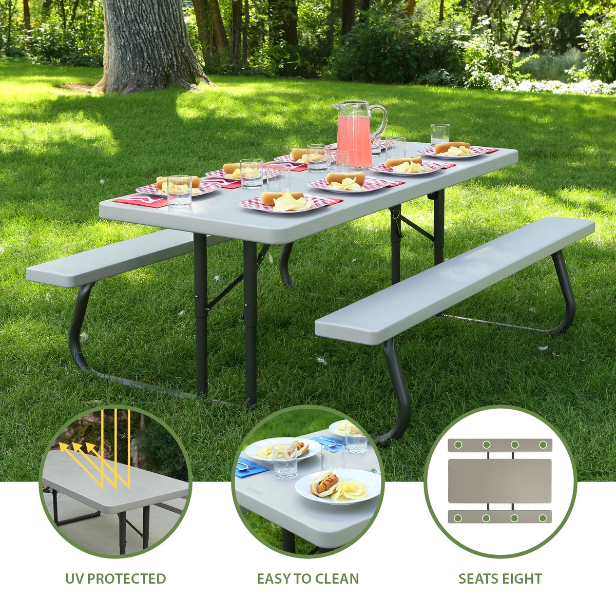 6 ft. Picnic Table Set of 10 I979