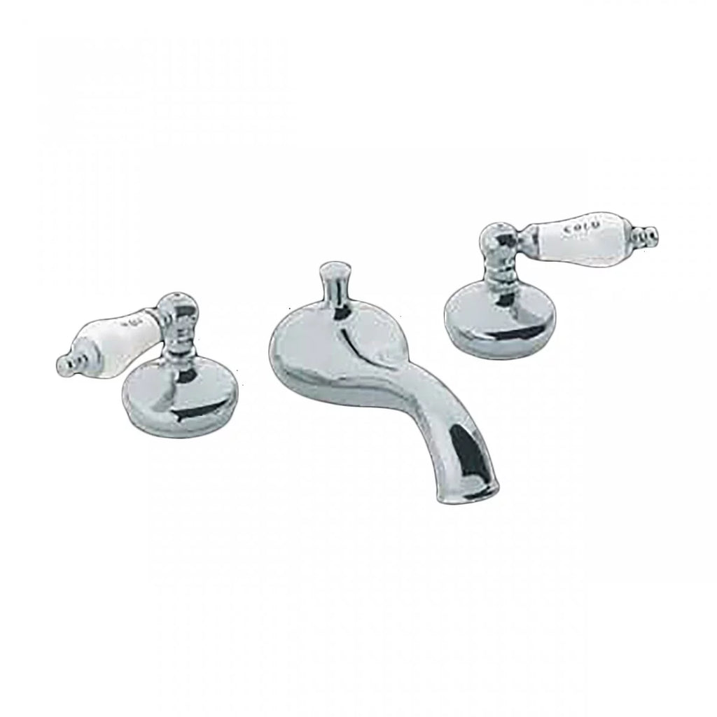 Heavy Chrome Porcelain Lever Handles Tub Faucet S4667