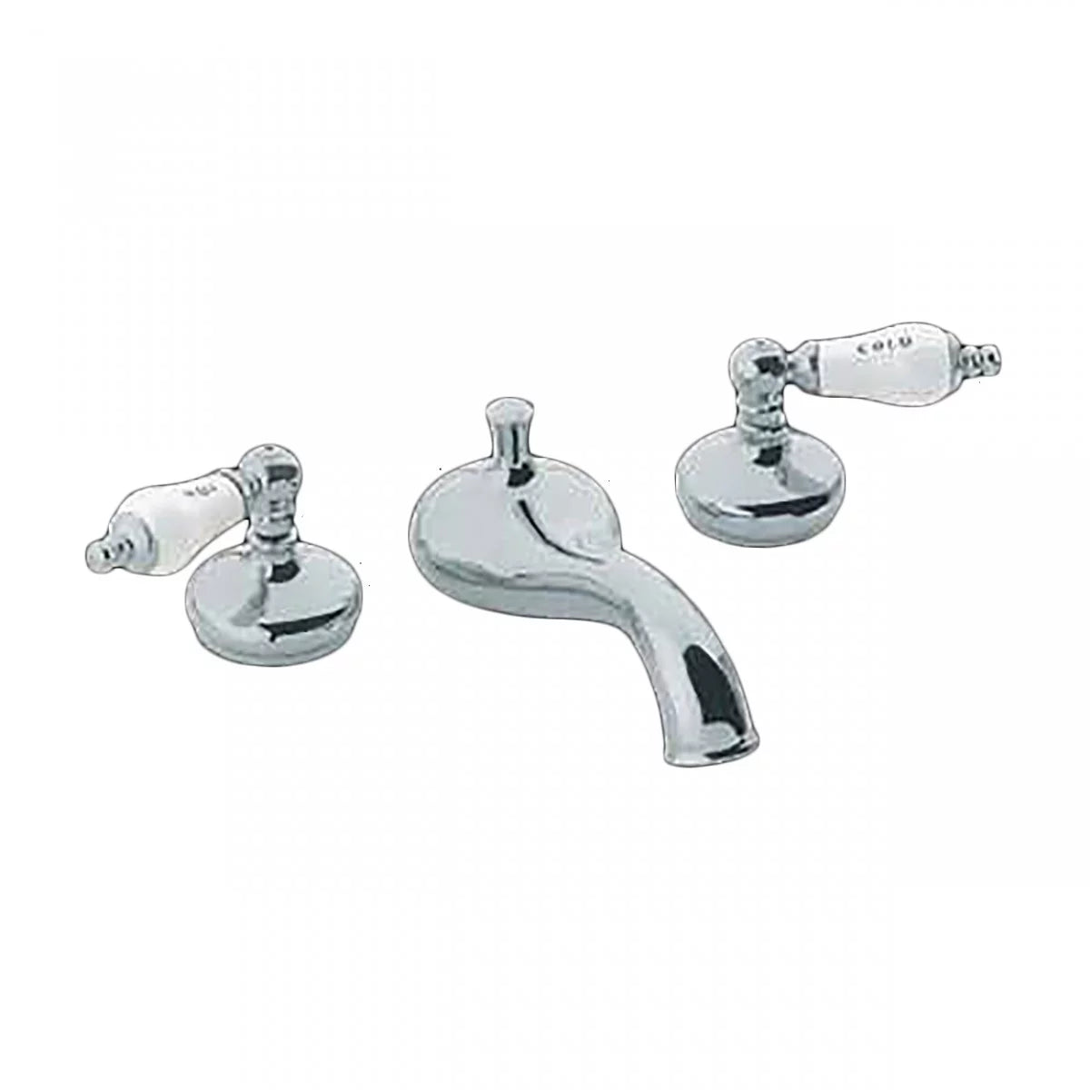 Heavy Chrome Porcelain Lever Handles Tub Faucet S4667