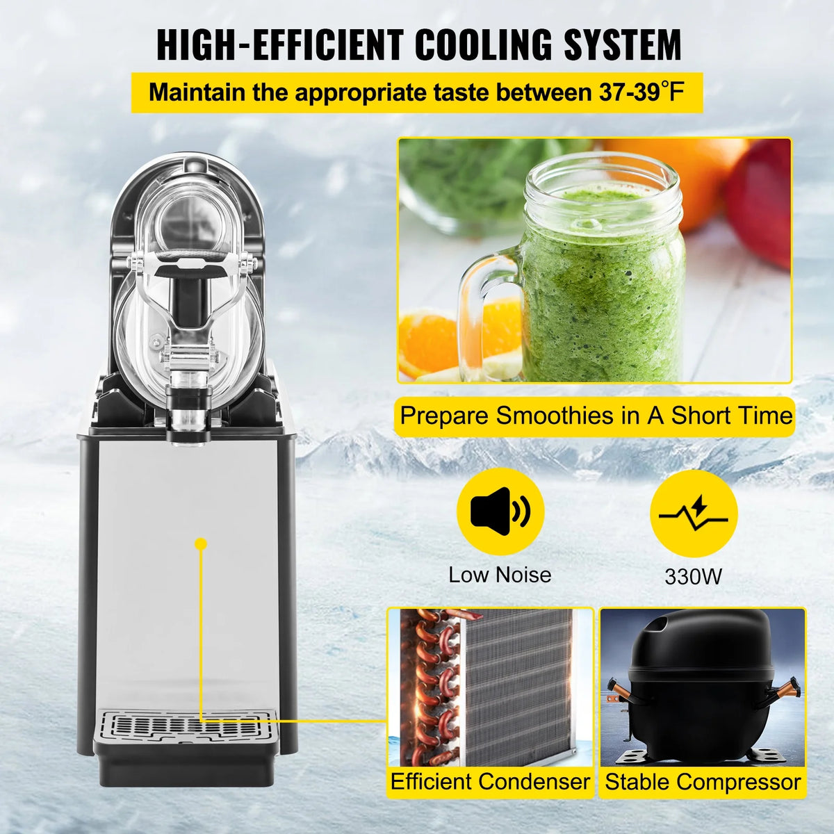 3L Stainless Steel Slushy Machine P656