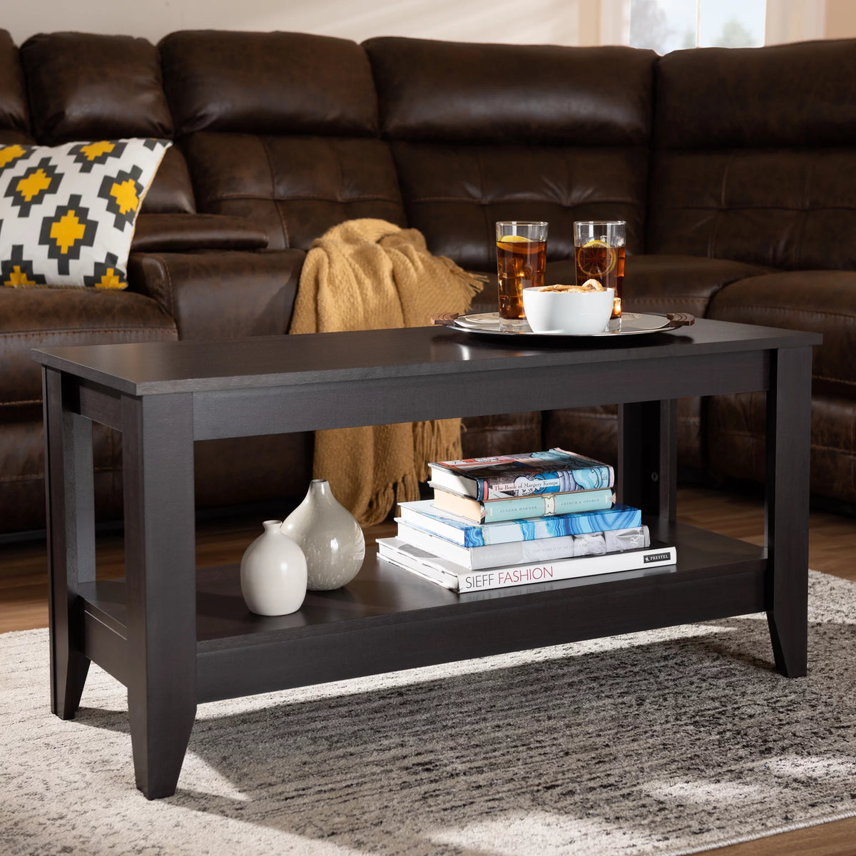 Wenge Finished Wood Coffee Table J954