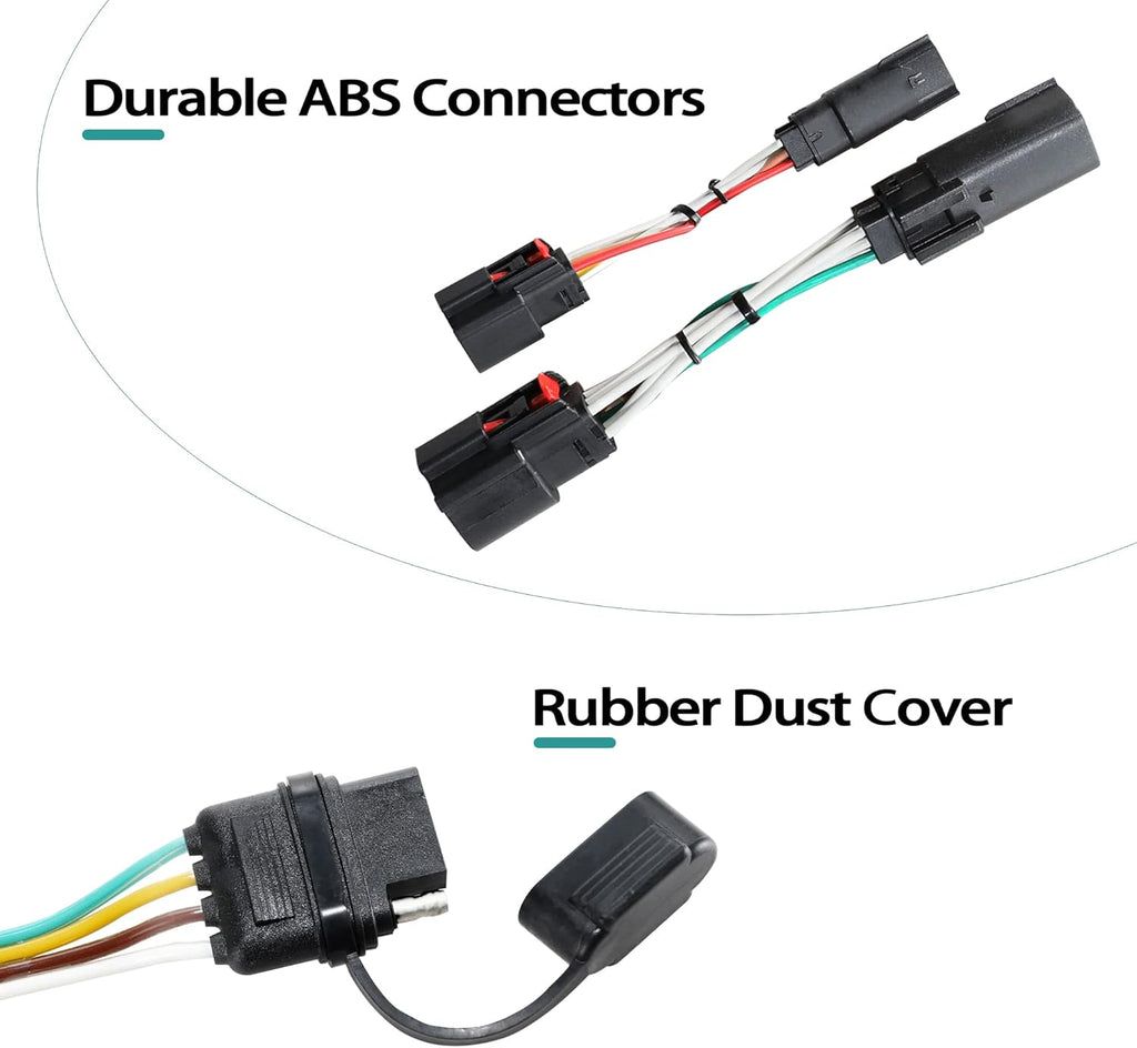 4 Way Flat Trailer Wiring Harness M15155
