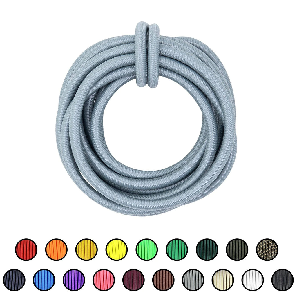 1/4 inch Silver Dacron Polyester Shock Cord 500ft R1591