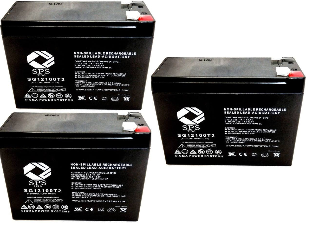 12V 10Ah Replacement Battery (3 Pack) F937