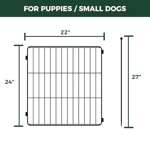 Expandable 24-inch 8 Panels Dog Playpen A675166