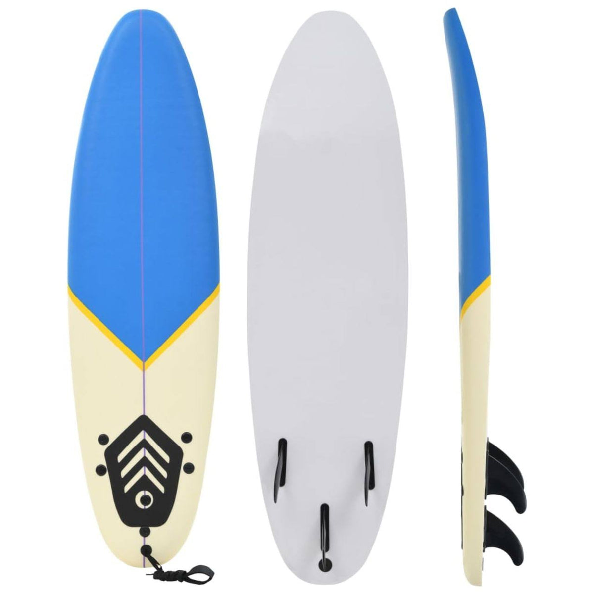 Blue and Cream Surfboard P4077
