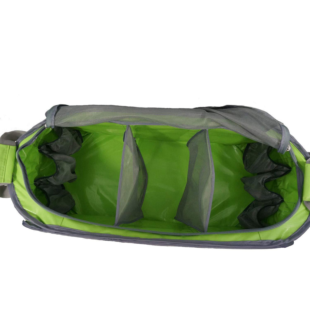 Heavy Duty Trunk Organizer Cargo Bag with Lime Green / Silver B24395