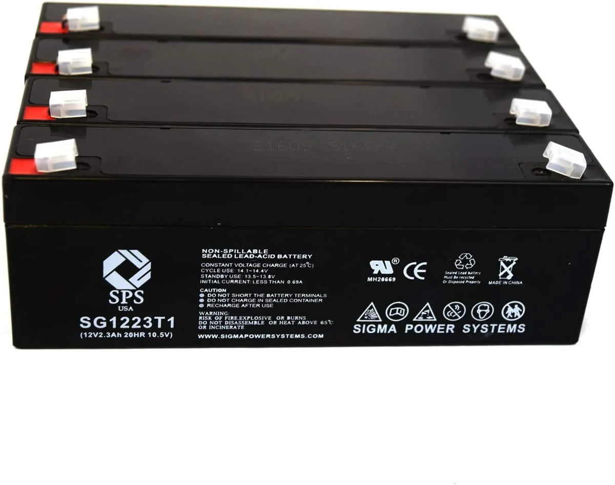 12V 2.3 Ah Replacement Battery 4 Pack V4644