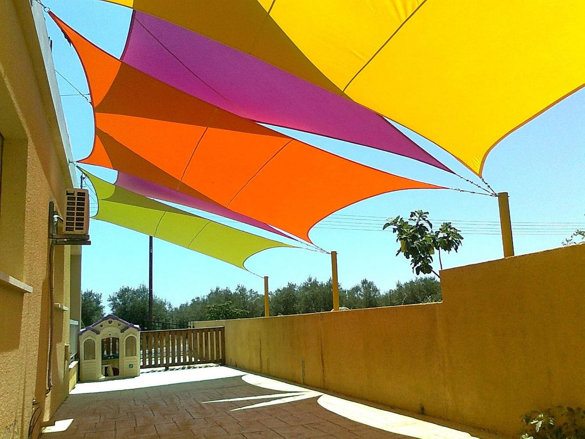 Waterproof Red Sun Shade Sail Canopy 9ft 10 x 6ft 7 Rectangle X5907