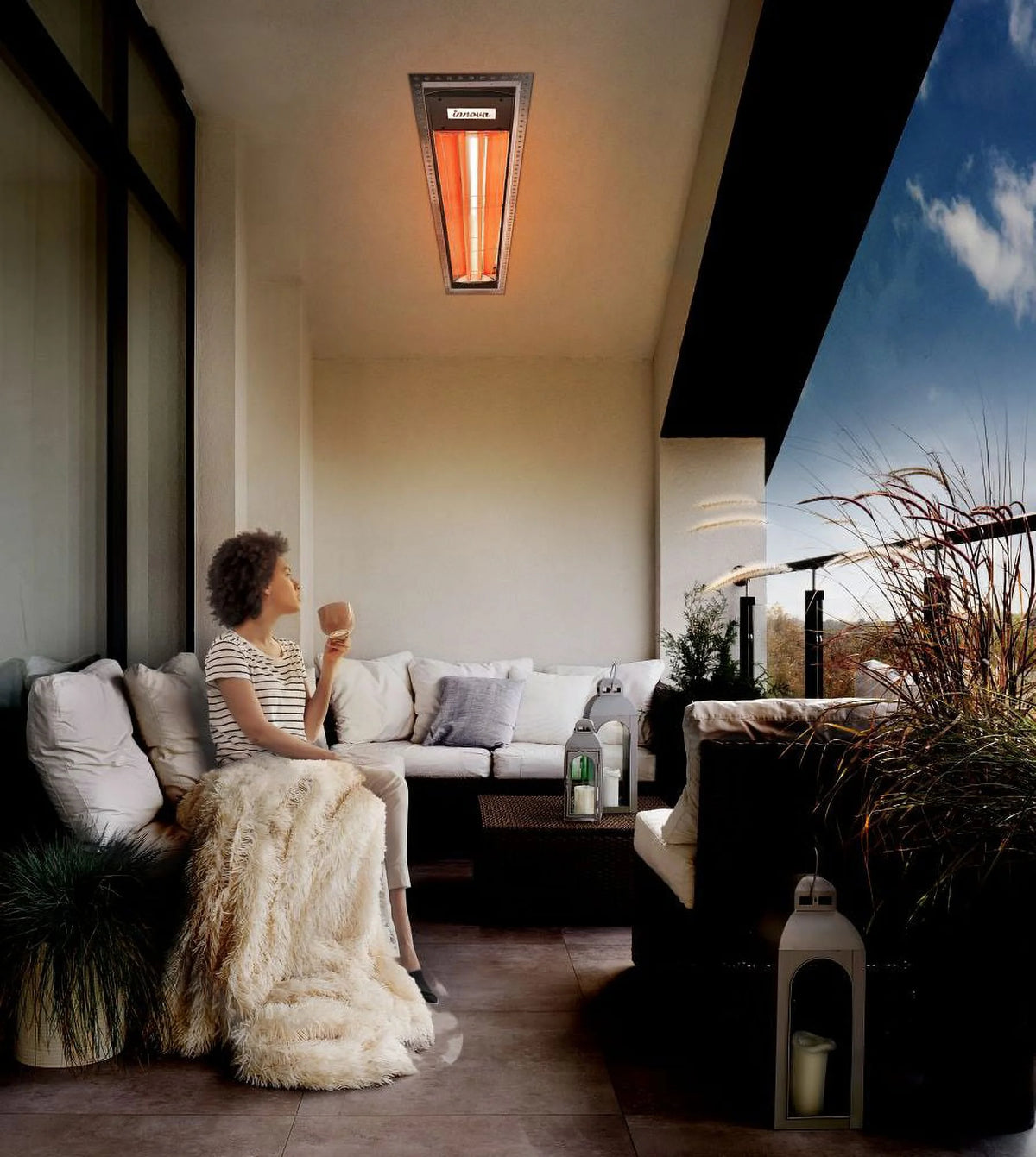 5000 Watt Electric Infrared Dual Element Heater 240 Voltage Black M25003