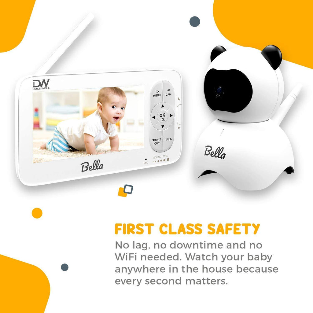 Video Baby Monitor 5 LCD Camera 2 Way Audio Night Vision V69483