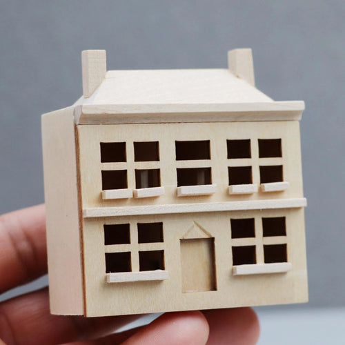 1/12 Unpainted Miniature Dollhouse Villa H53214