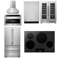 30 Induction Cooktop, Range Hood, Microwave, Refrigerator, Dishwasher, Wine Cooler P363