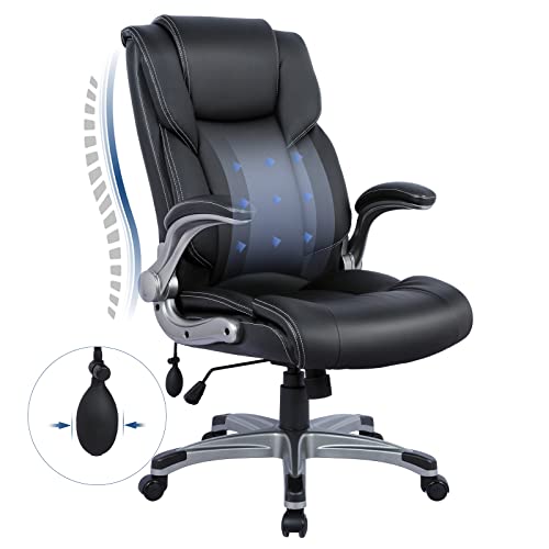 Executive Ergonomic Chair with Bonded Leather, High Back Adjustable Height A990790