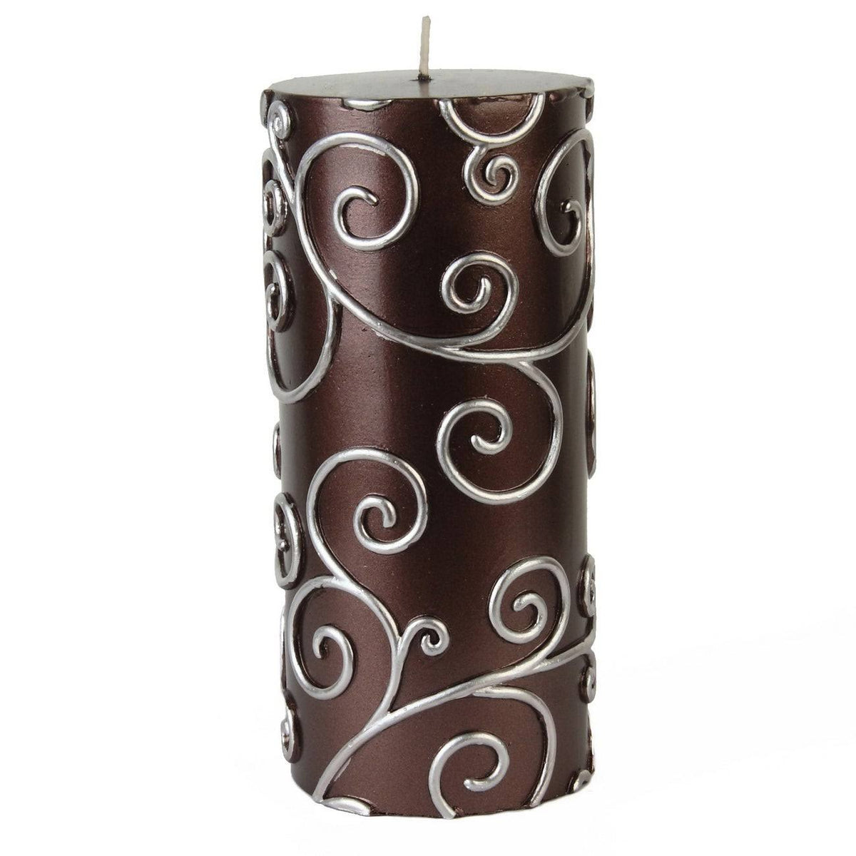 Purple Scroll Pillar Candle 12Pcs G833