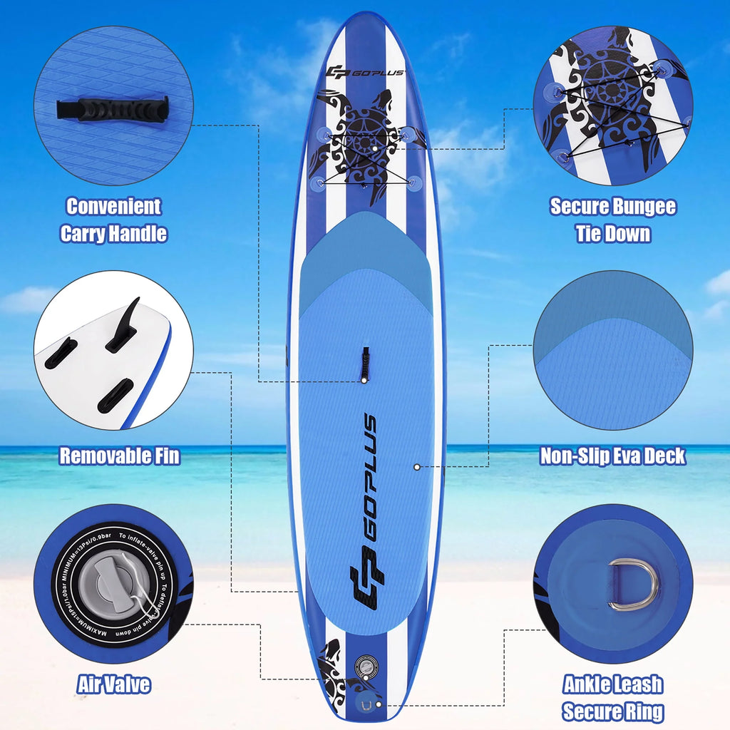11' Inflatable Stand Up Paddle Board with Carry Bag C105