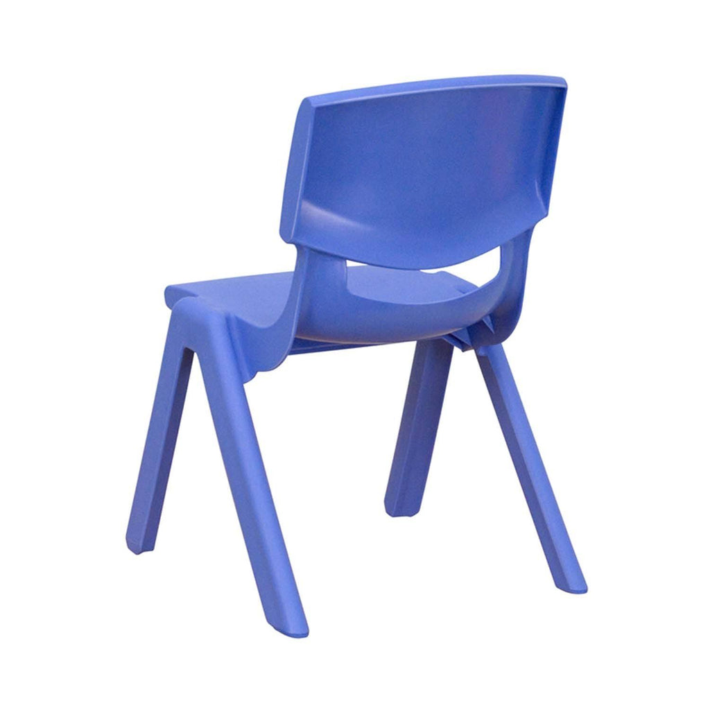 Adjustable Rectangular Blue Plastic Activity Table Set with 4 School Stack Chairs N26228