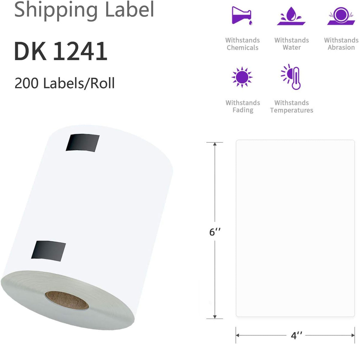 4 x 6 Shipping Label 2400 Labels Pack of 2 Z106