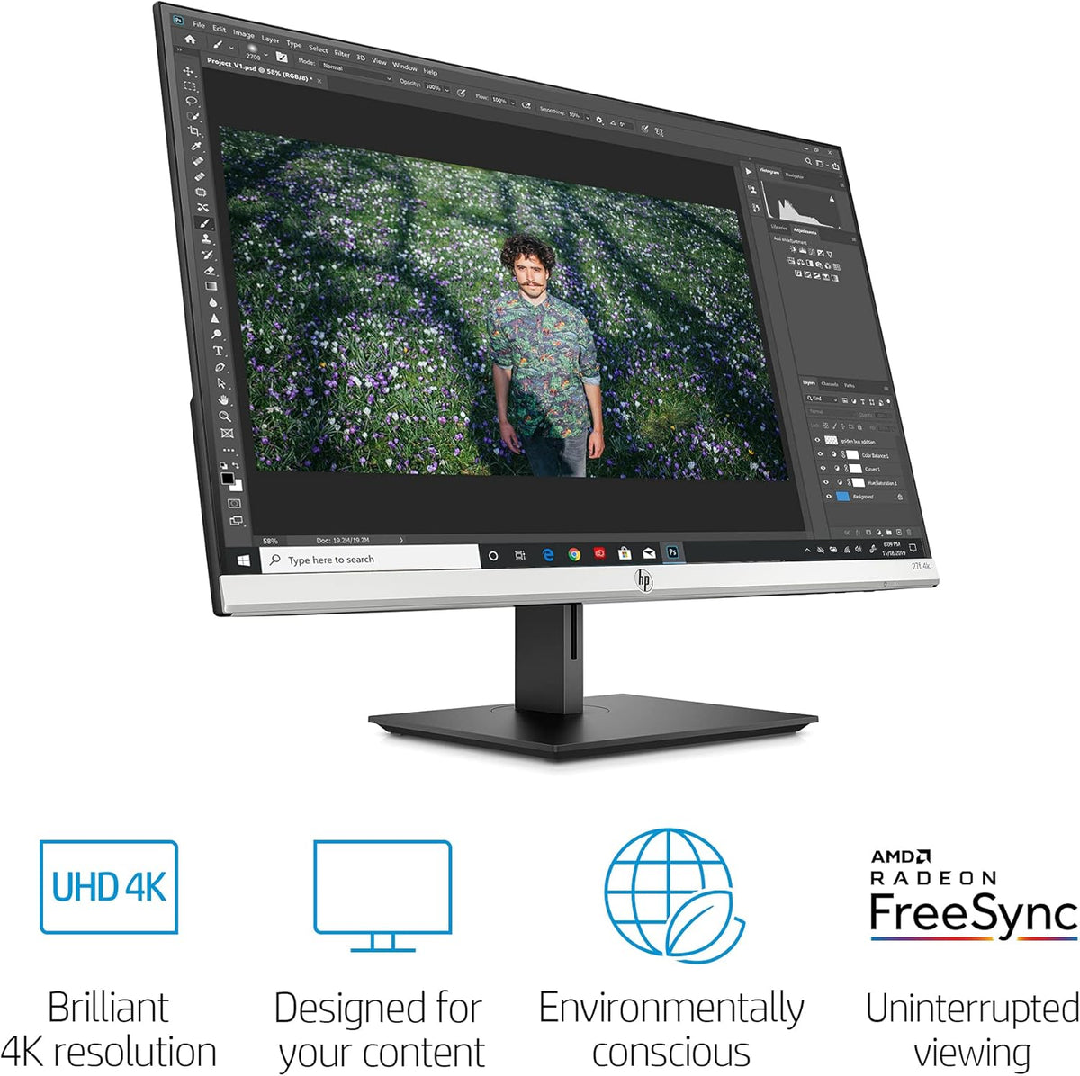 27 4K UHD IPS Monitor with HDMI DisplayPort P1887