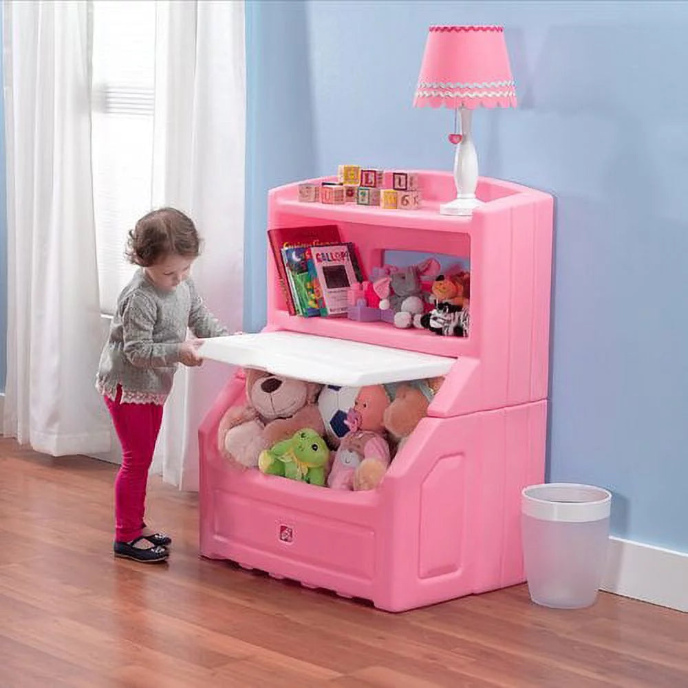 38"H Pink Plastic Toy Organizer W72549
