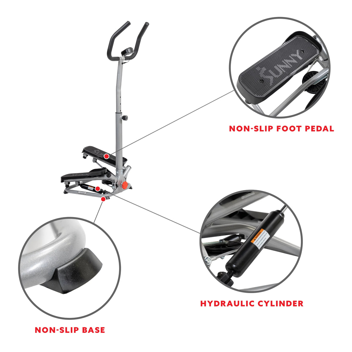 Mini Twister Stair Stepper Climber Machine with Handlebar O626