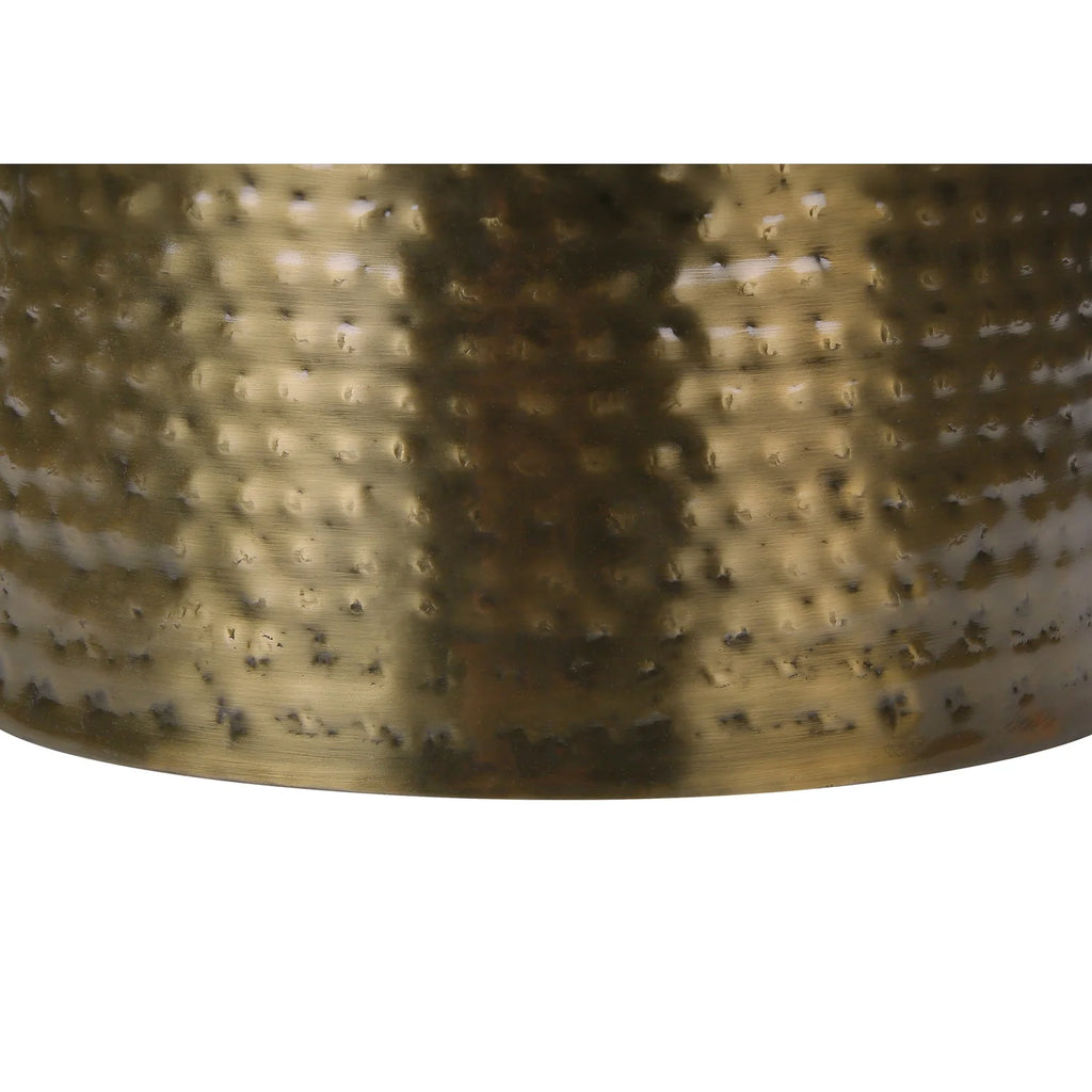 Gold Metal Drum Accent Table G7549
